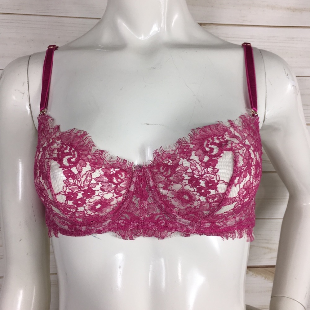 Scarlett Blue Lace Underwire Bra Pink